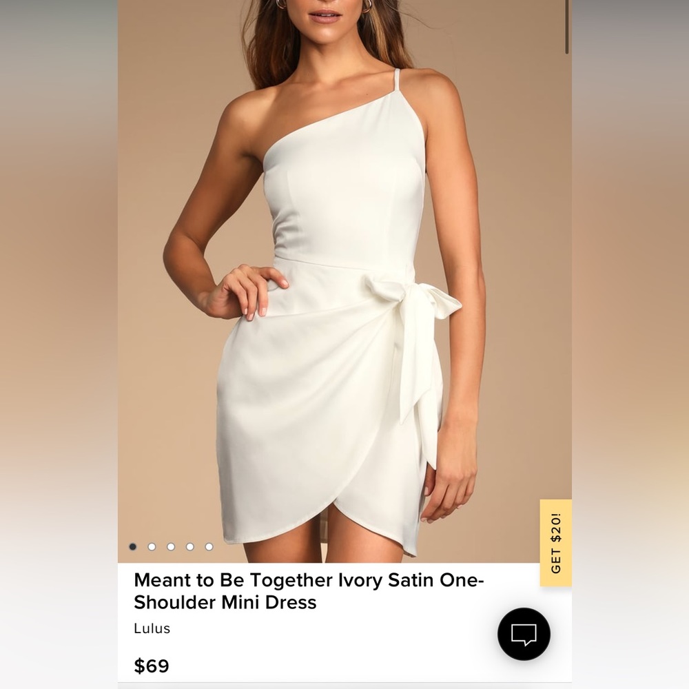 Cute one strap white dress from lulus!